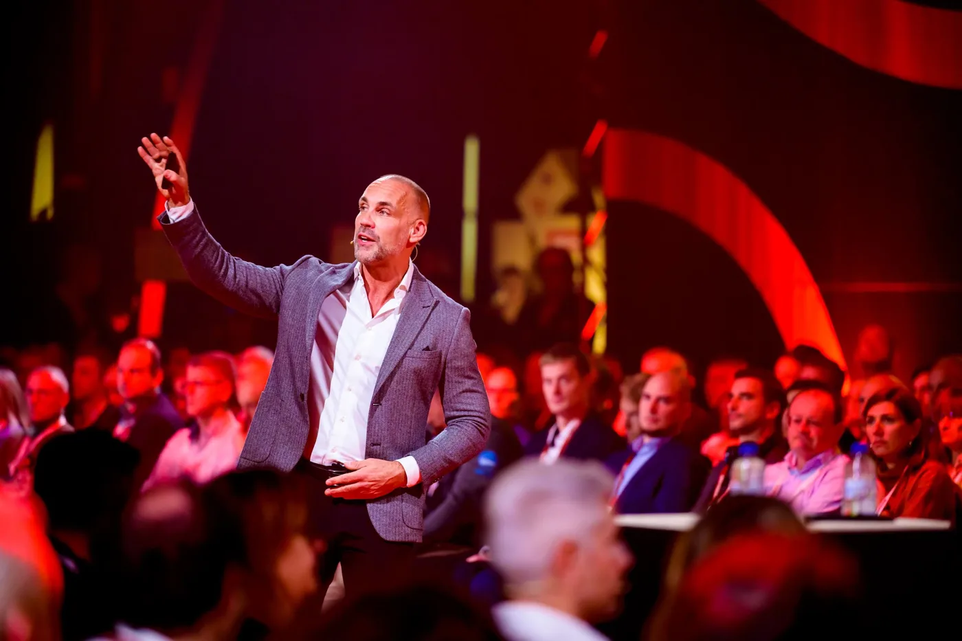 Richard tussen het publiek